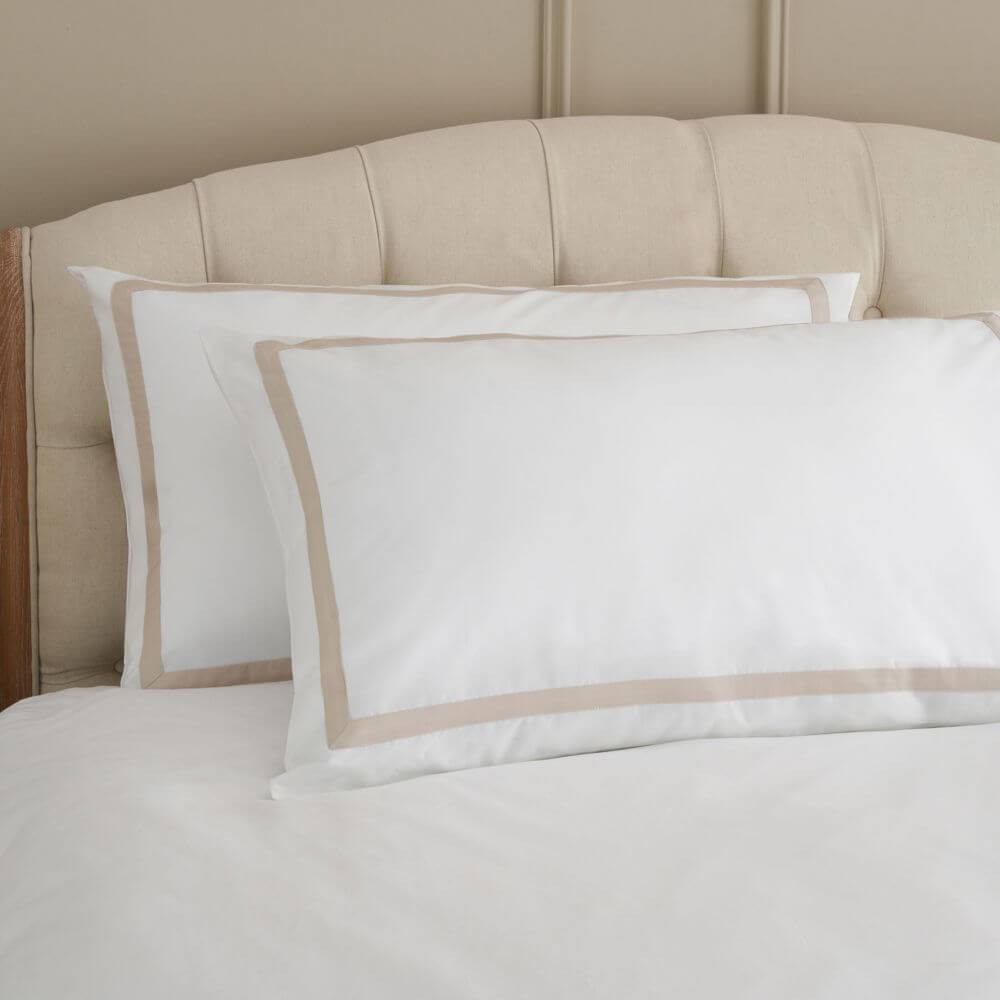 Cotton Collection Border Pillowcase Pair